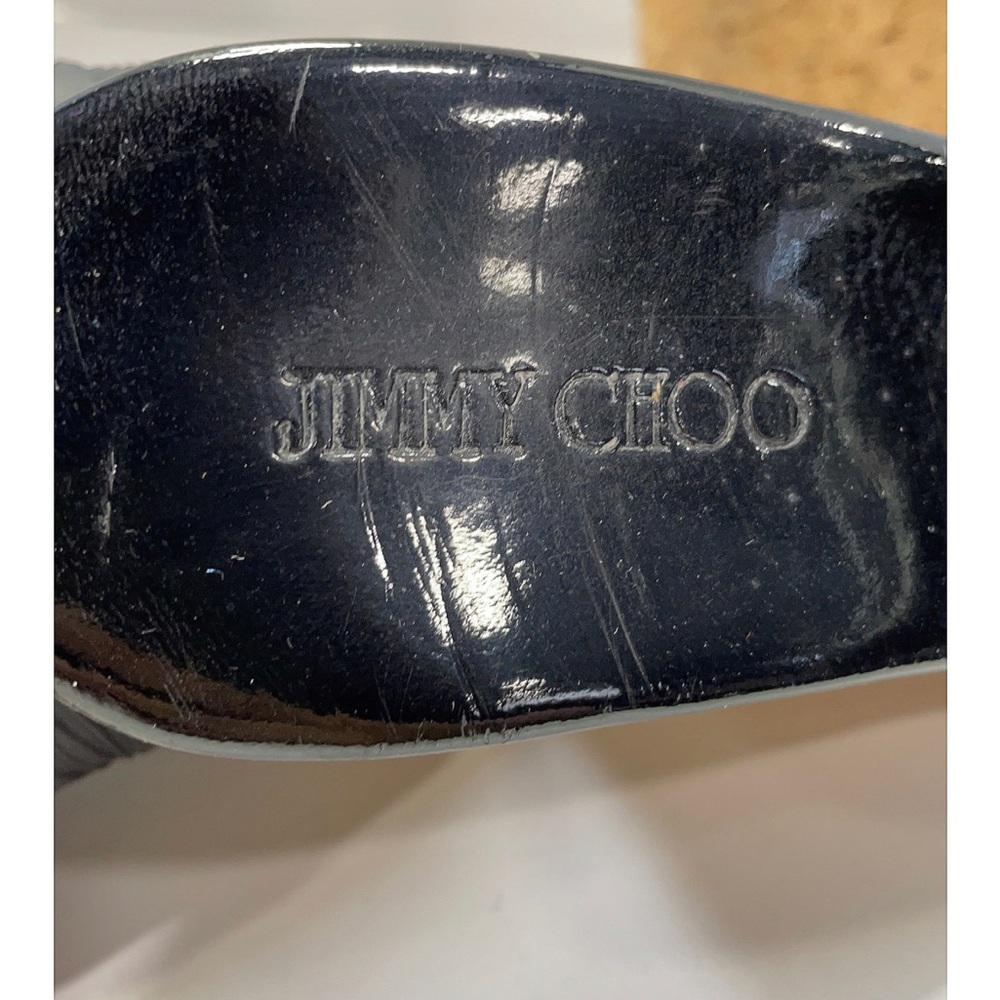 Jimmy Choo Black Wedge Sandals - Picture 9 of 13